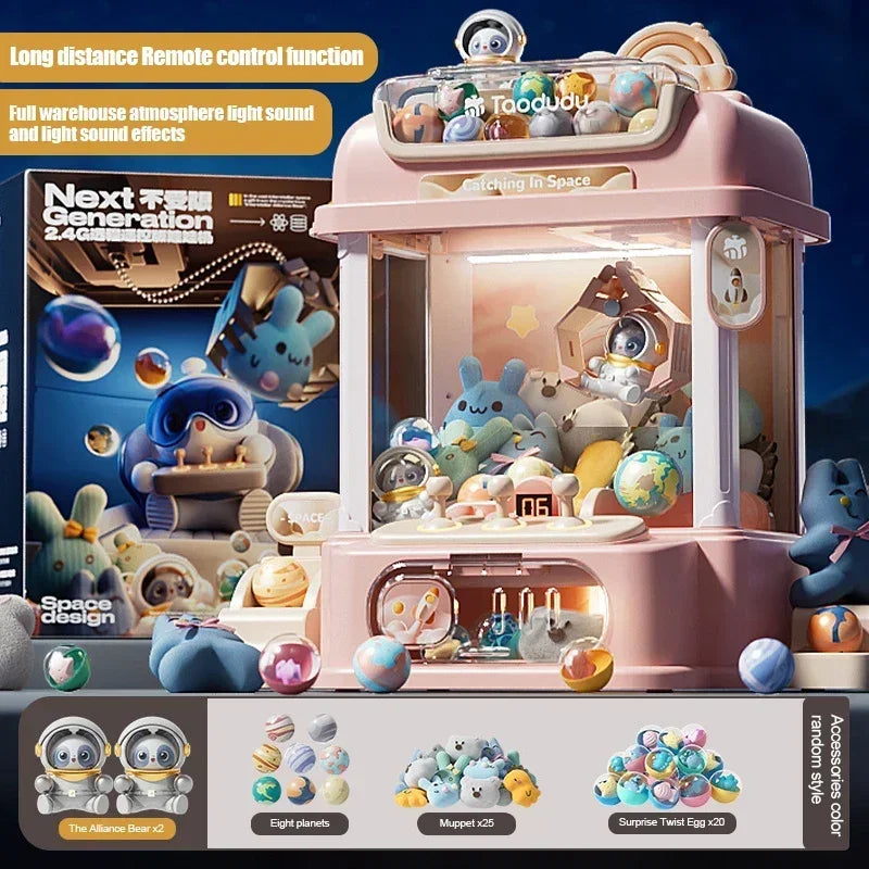 Electric Claw Machine Toy – 2.4G Capsule Drawing Doll Grabber for Kids, Fun Doll Catching Game for Girls