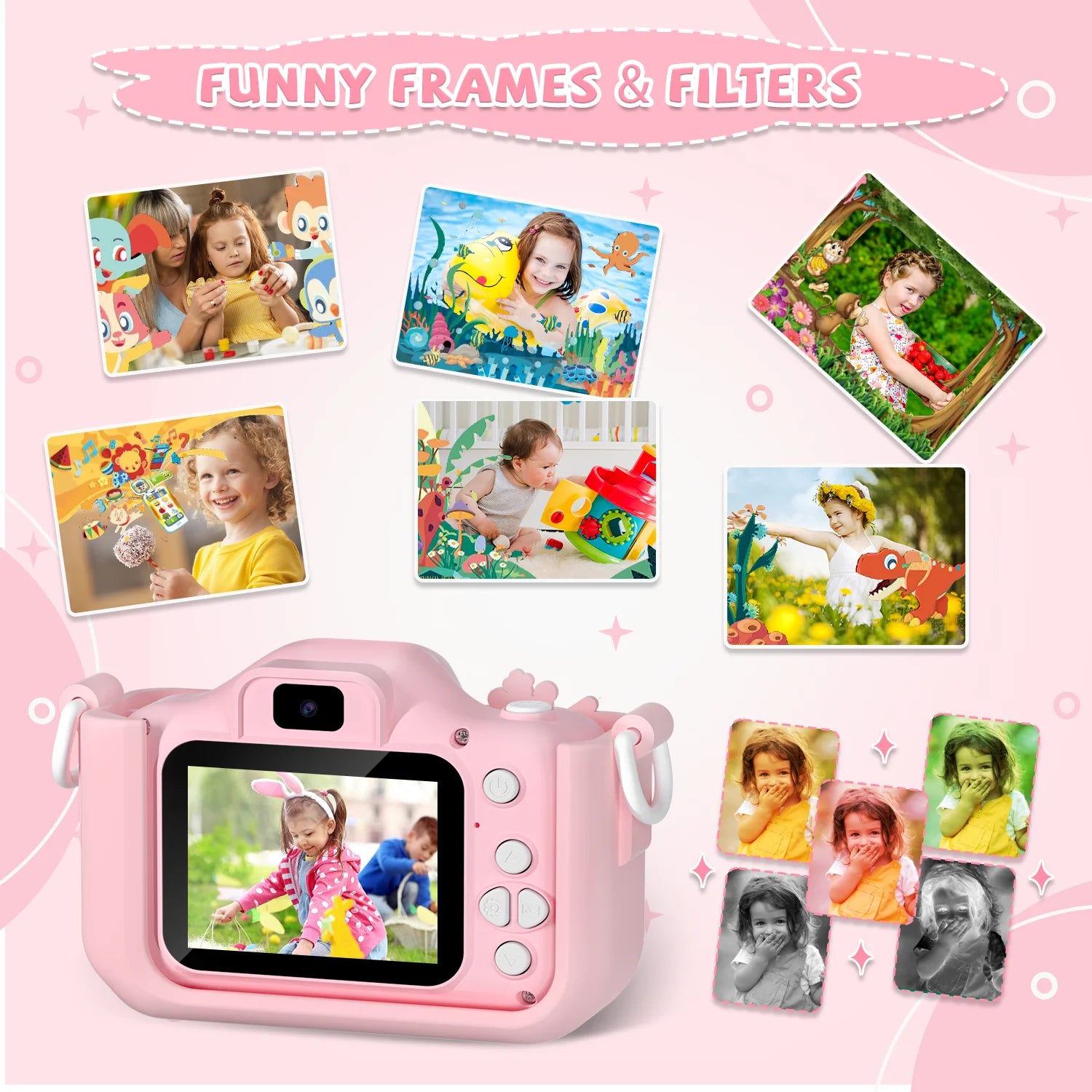 1080P HD Toddler Digital Camera – 2.0" Screen Kids Video Camera with Silicone Case, Ideal Christmas & Birthday Gift