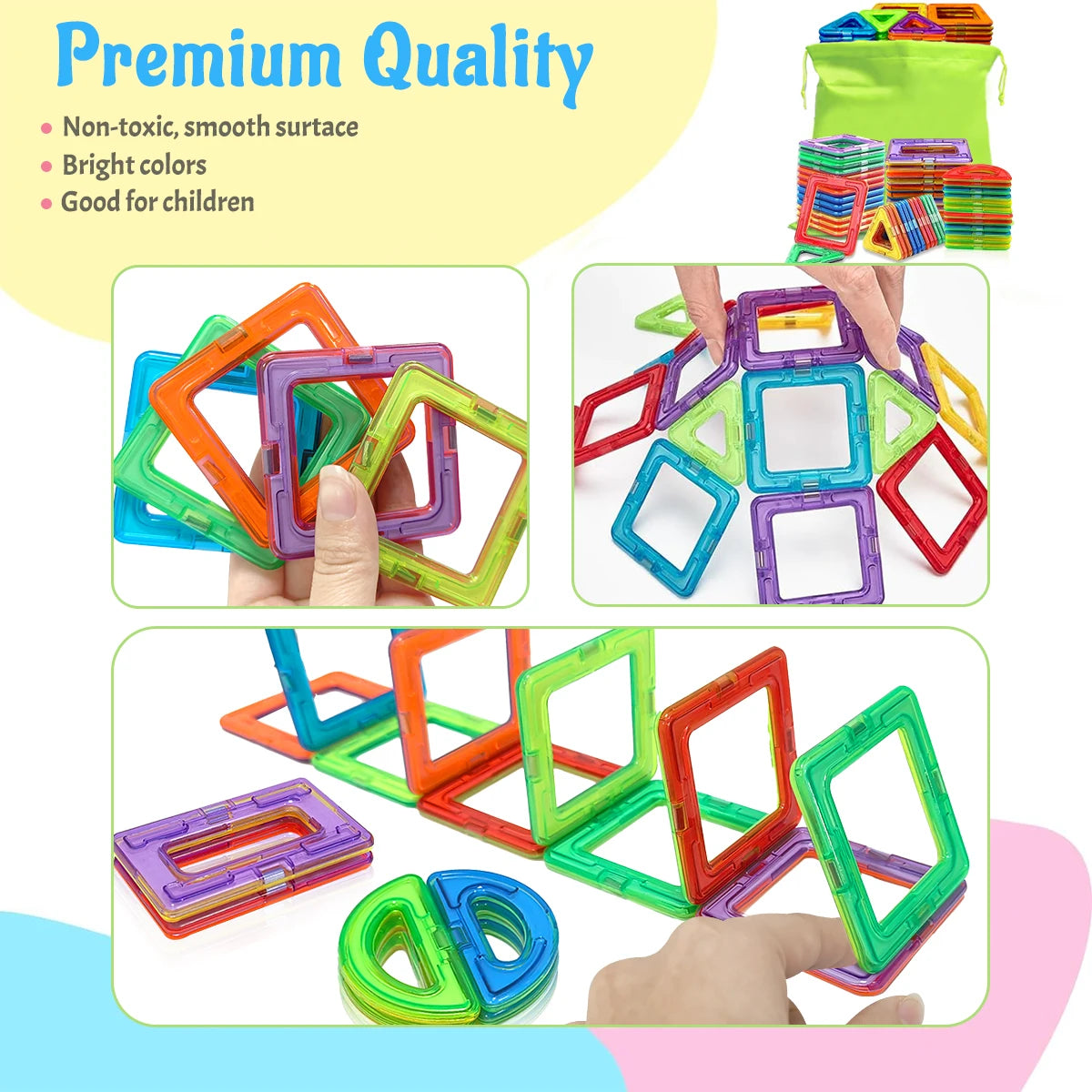 Big Magnetic Building Blocks – DIY STEM Construction Toys for Kids