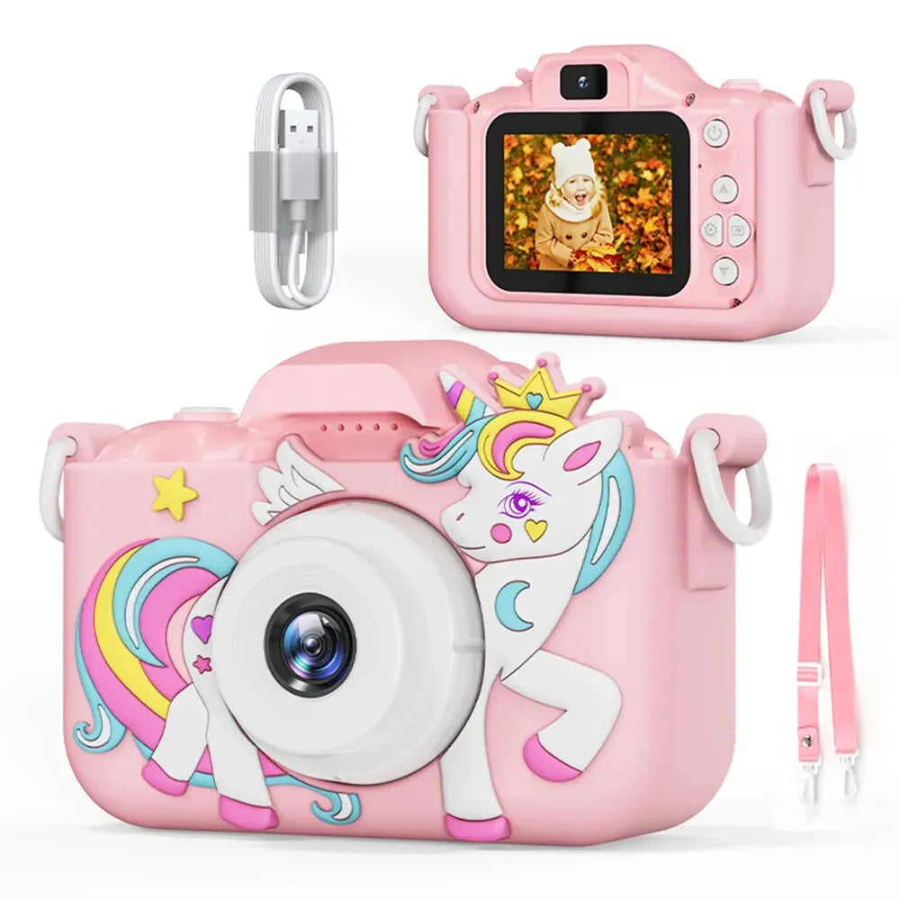 Digital Kids Camera Toy – Mini 1080P HD with 8X Zoom & Dual Lenses, Perfect Outdoor Photography Gift for Boys & Girls