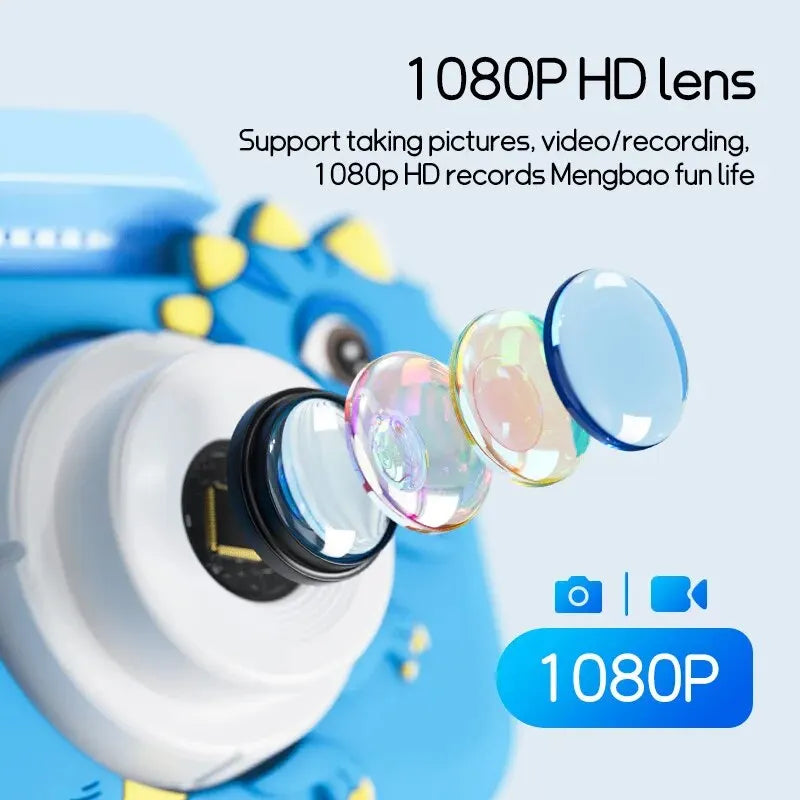 Digital Kids Camera Toy – Mini 1080P HD with 8X Zoom & Dual Lenses, Perfect Outdoor Photography Gift for Boys & Girls