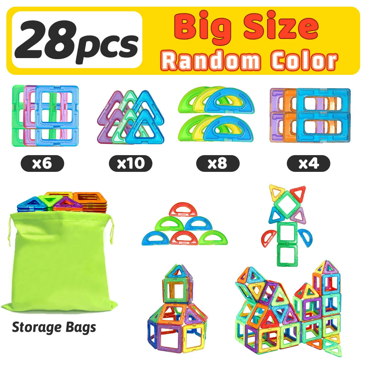 Big Magnetic Building Blocks – DIY STEM Construction Toys for Kids
