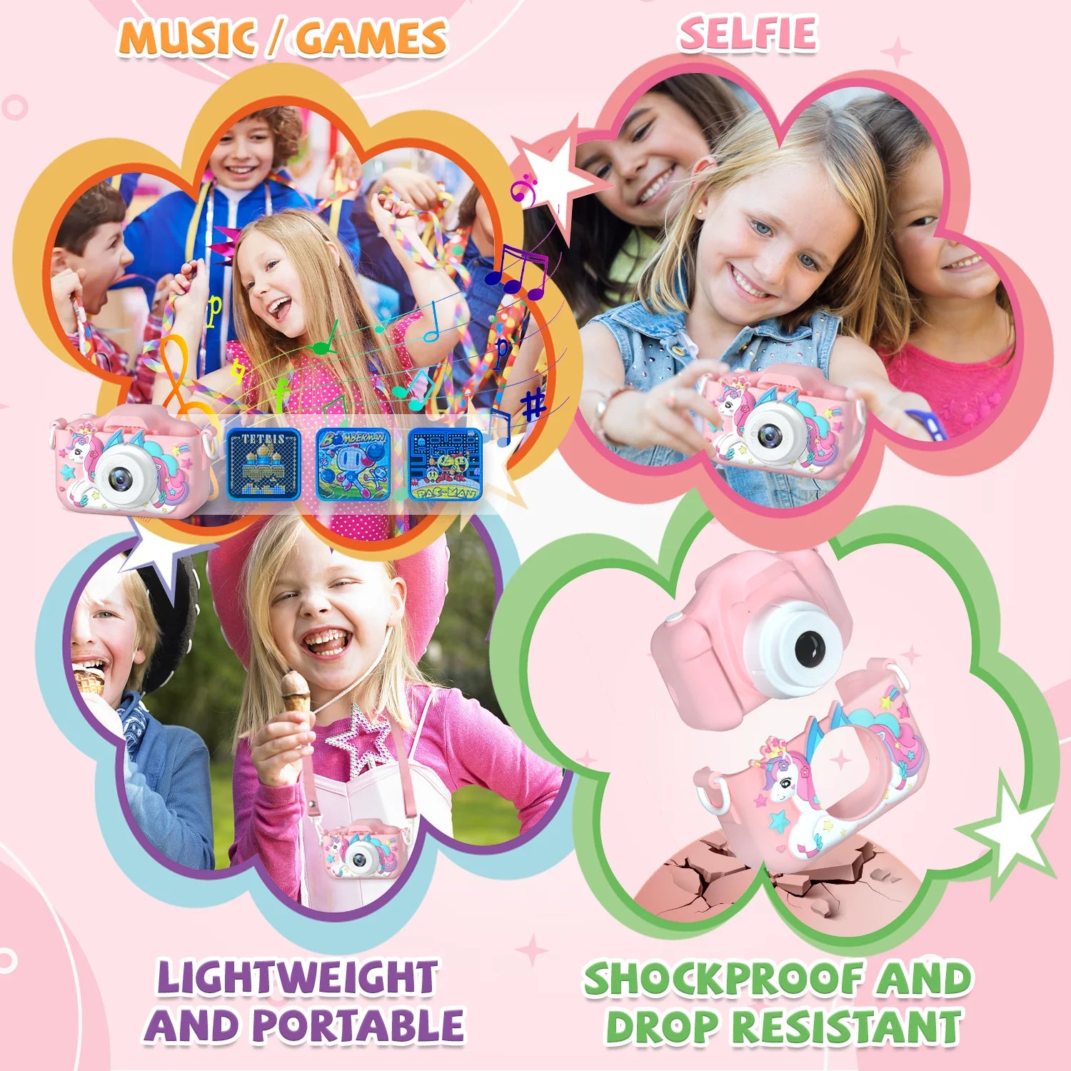 1080P HD Toddler Digital Camera – 2.0" Screen Kids Video Camera with Silicone Case, Ideal Christmas & Birthday Gift