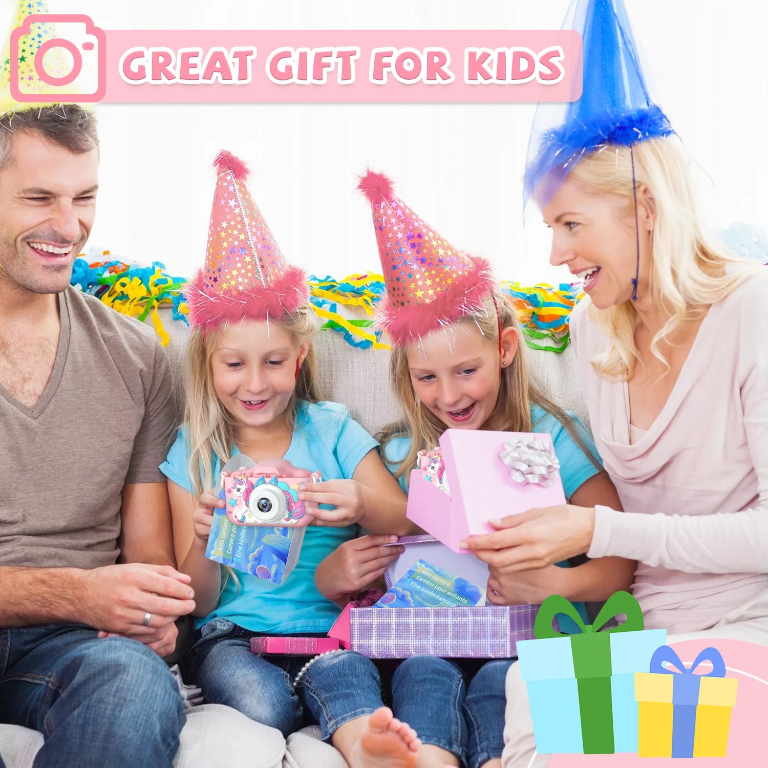 1080P HD Toddler Digital Camera – 2.0" Screen Kids Video Camera with Silicone Case, Ideal Christmas & Birthday Gift